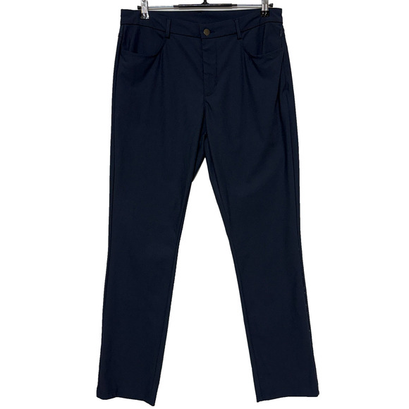 Old Navy Active Pants Mens 34X32 Blue Chino Tech Hybrid Slim 4 Way Stretch - Picture 1 of 8